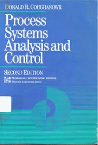 Image of PROCESS SYSTEMS ANALYSIS AND CONTROL