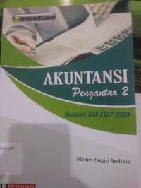 Image of AKUNTANSI Pengantar 2 Berbasis SAK ETAP 2009