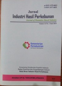 Image of Jurnal Industri Hasil Perkebunan Volume 14 No 1 Juni 2019
