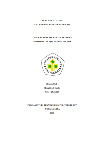 Image of Laporan PKL II ( Teknik Mesin ) Alat dan Utilitas PT. Lambang  Bumi Perkasa ( LBP )