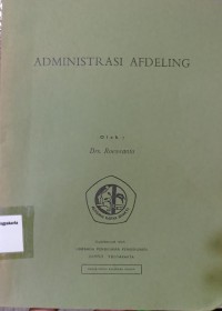 Image of ADMINISTRASI AFDELING