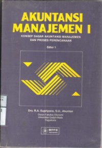 Image of Akuntansi Manajemen I