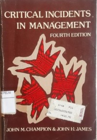 Image of Critical Incidents In Management