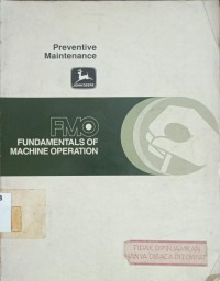 Image of Fundamentals of Machine Operation Preventive Maintenance