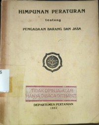 Image of Himpunan Peraturan tentang Pengadaan Barang dan Jasa