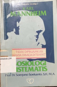 Image of Karl Mannheim: Sosiologi Sistematis