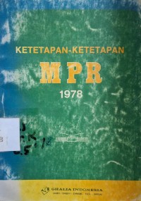 Image of Ketetapan-Ketetapan MPR 1978