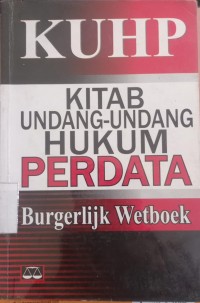 Image of KUHP KITAB UNDANG - UNDANG HUKUM PERDATA