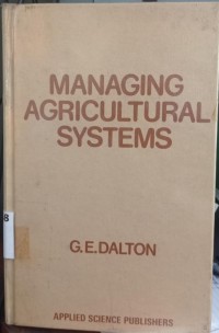 Image of MANAGING AGRICULTURAL SYSTEMS