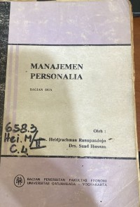 Image of Manajemen Personalia Bagian Dua