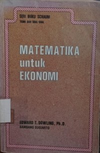 Image of MATEMATIKA UNTUK EKONOMI