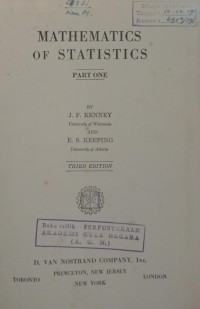 Image of Mathematics Of Statistics