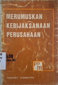 Image of Merumuskan Kebijaksanaan Perusahaan