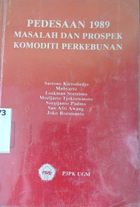 Image of Pedesaan 1989: Masalah dan Prospek Komoditi Perkebunan