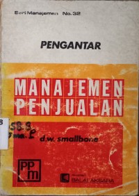 Image of Pengantar Manajemen Penjualan