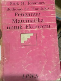 Image of Pengantar Matematika Untuk Ekonomi