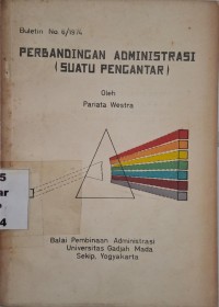 Image of Perbandingan Administrasi (Suatu Pengantar)