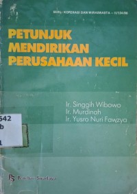 Image of Petunjuk Mendirikan Perusahaan Kecil
