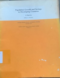 Image of Population Growth and Svings in Developing Countries A Survey