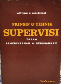 Image of Prinsip & Tehnik Supervisi Dalam Pemerintahan & Perusahaan