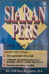 Image of Siaran Pers : Suatu Kiat Penulisan