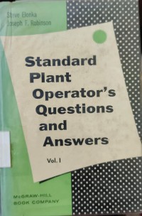 Image of Standard Plant Operator's Questions and Answer vol 1&2