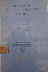 Image of System of Cane Sugar Factory Control
