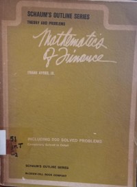 Image of Theory and Problems of Mathematics of Finance