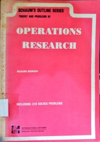 Image of Theory and Problems of Operations Research